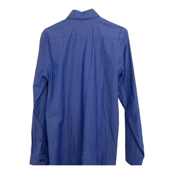 J. Ferrar Slim Fit Blue Long Sleeve Button-Up Shirt SZ Small Sleeve 100% Cotton - Picture 13 of 13